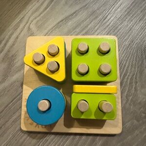 LOVEVERY Vibrant Wooden Shape Sorting Puzzle for Kids